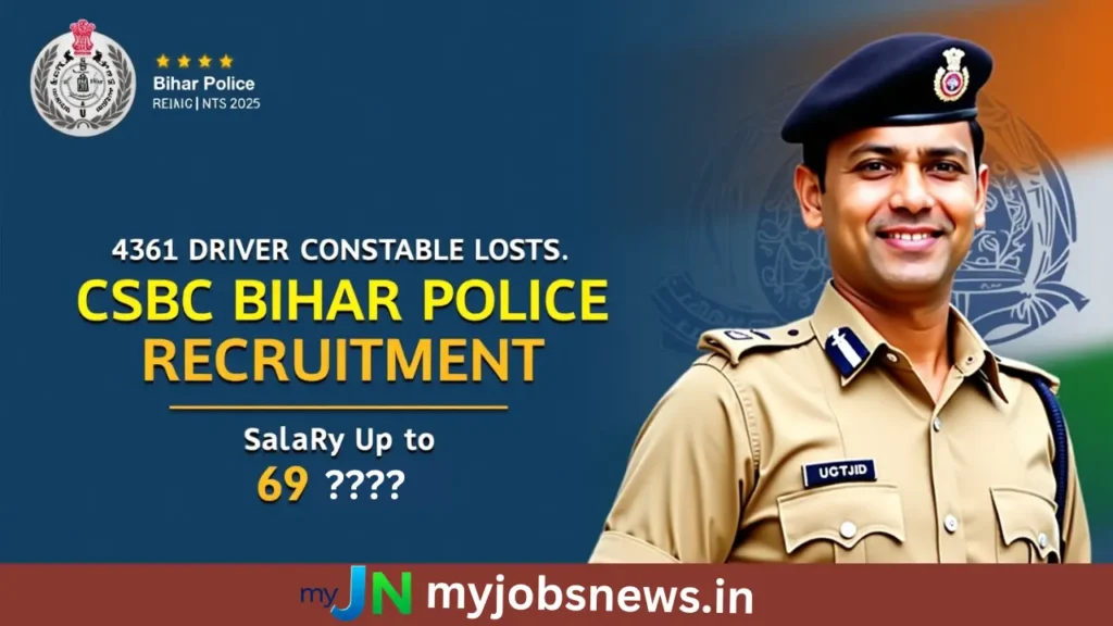 Bihar Police Driver Constable Jobs 2025 apply now