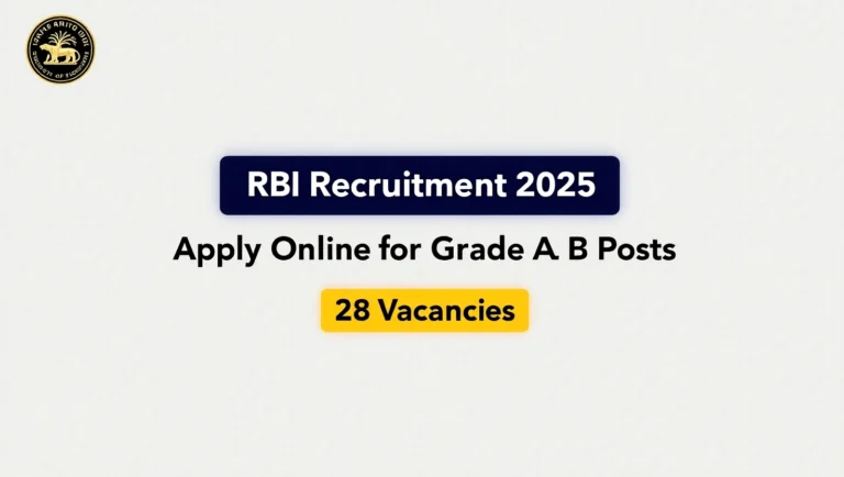 RBI Recruitment 2025: Apply Online for Grade A & B Posts (28 Vacancies) image size 1280 to 720