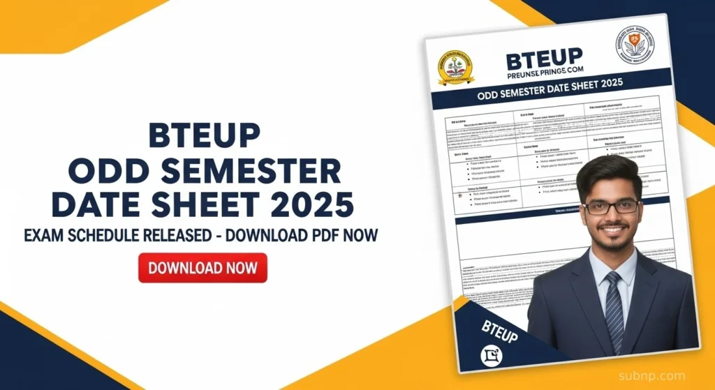 BTEUP Odd Semester Date Sheet 2025